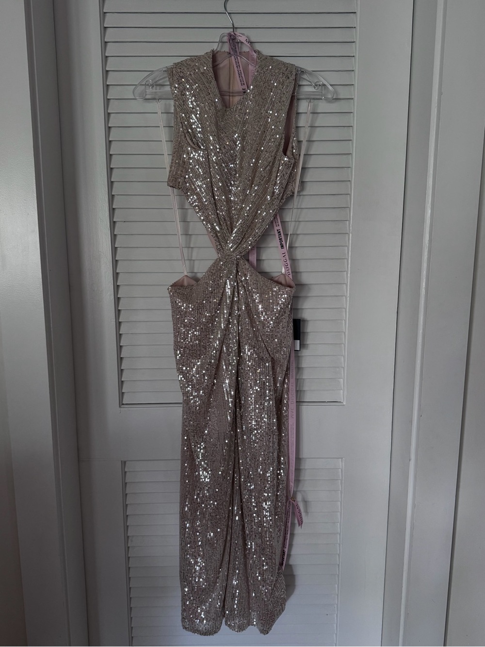 Mac Duggal Rose Gold Sequin dress